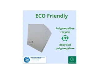 Tab. gerecycled PP A 4 bedrukt 1-20 grijs - 7