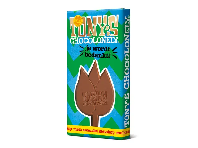 Chocolade Tony's Chocolonely "Je wordt bedankt" Melk karamel biscuit