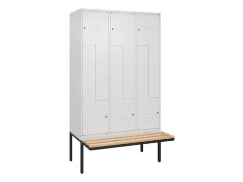 Z-garderobekast,HxBxD 2120x1200x815mm,6vak,vak B 400mm,cil.-slot