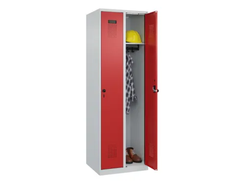 locker,HxBxD 1850x600x500mm,2vak,vak B 300mm,draaigrendel