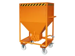 Stortgoedbak 780x1680mmx1115mm 600l Wielen Vorksloffen Ral2000