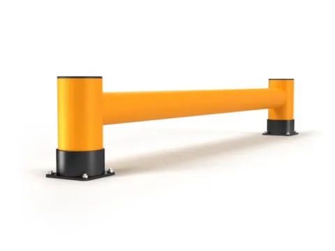 aanrijdbeveiligingsplank,enkele plank,HxL 400x2500mm,HDPE,geel/zwart