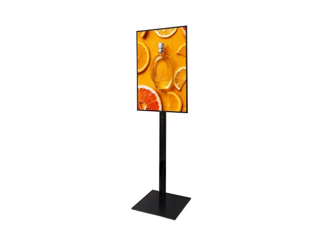 Verlichte Infostandaard LED Slide In A1 Zwart