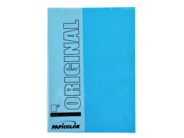 Kopieerpapier Papicolor A4 200gr 6 vel hemelsblauw