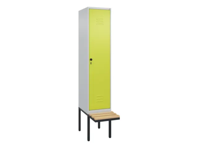 locker met bank,HxBxD 2120x400x815mm,1vak,vak B 400mm,draaigrendel
