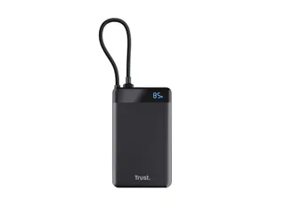 Powerbank Trust Fiera 10.000 met kabel 2 USB-poorten zwart - 10