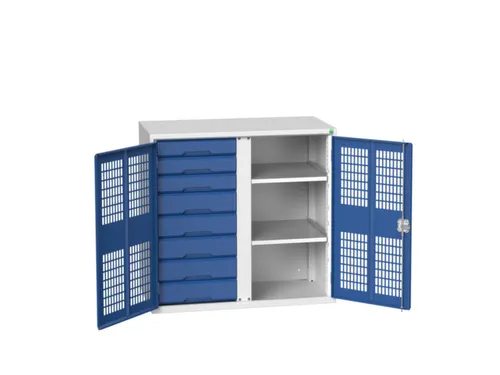 universele kast,HxBxD 1000x1050x550mm,2xStalen bodem,8lade(n)