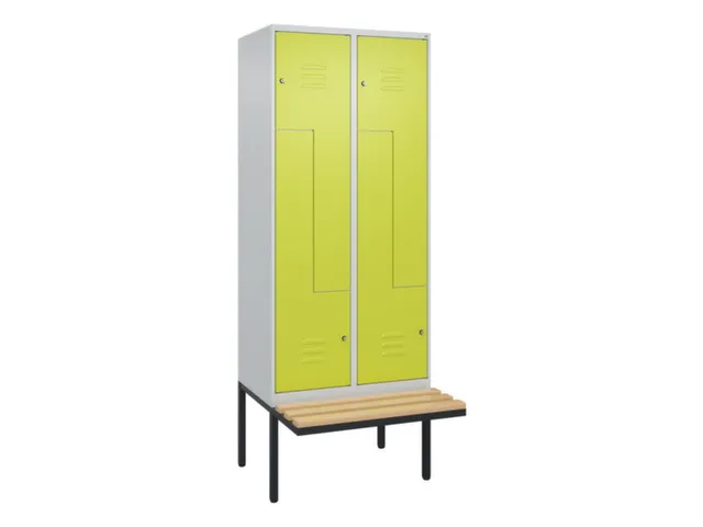 Z-garderobekast,HxBxD 2120x800x815mm,4vak,vak B 400mm,cil.-slot