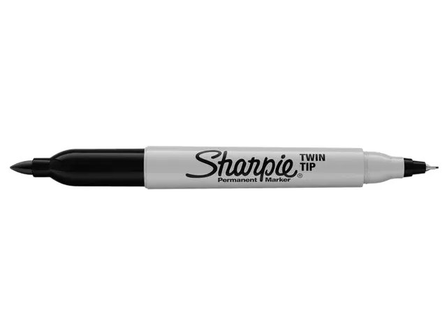 Feutre Sharpie Twin TIp ogive 0,5mm et 0,9mm blister de 2 pièces noir
