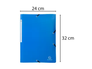 Elastomap A4 3 Kleppen Polypropyleen 5/10de Assorti - 26