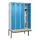 locker met bank,HxBxD 2120x1200x815mm,4vak,vak B 300mm,draaigrendel