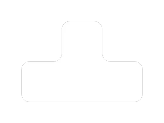 plaksymbool,T-vorm,markering HxB 100x150mm,polycarbonaat,wit