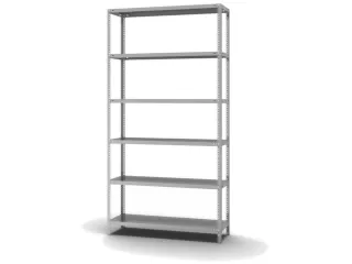 magazijnstelling,grondveld,HxBxD 2500x1300x400mm,vaklast 125kg - 2