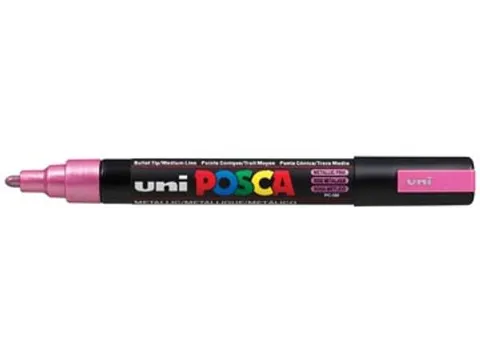 Verfstift Posca PC5M Medium Punt 1,8-2,5mm Metallic Roze