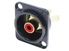 Neutrik - Cinchbus In Zwart Verchroomde D-Behuizing, Rode Isolatiering