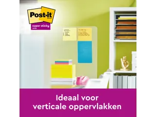 Memoblok 3M Post-it 6845 Super Sticky 203x152mm assorti Big Notes - 6