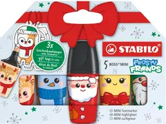 Markeerstift STABILO BOSS mini Frosty Friends assorti 5 stuks