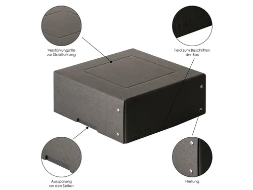 PureBox Black 200x200 85mm