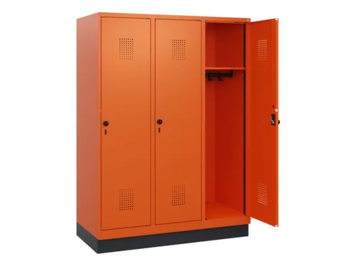 schoollocker,HxBxD 1630x1200x500mm,3vak,vak B 400mm,draaigrendel