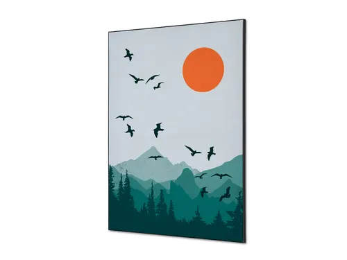 Wanddecoratie Textiel Set A1 Zon en Vogels