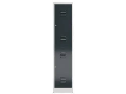 Dubbeldekse garderobekast 1800x415x500mm 2vak B400mm RAL7035 RAL7016