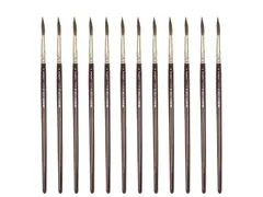 Ronde penseel Kangaro #6 kort gelakt hout doos a 12 stuks