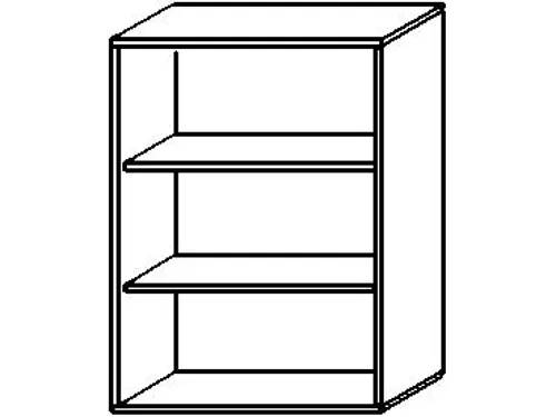 kantoorstelling,HxBxD 1150x800x430mm,2xhouten vloer,decor romp noten