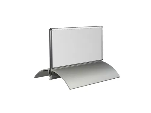 Tafelnaambord Europel 52x100mm acryl aluminium 2st