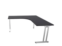 bureau in vrije vorm,HxBxD 740x1600x1600mm,vrije vorm,CC-zwart