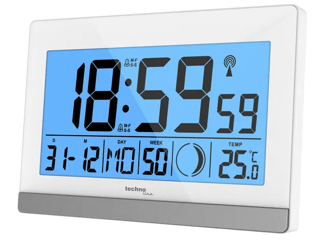 Digitale wekker Technoline WS 8056 144x96x38mm wit/zilver