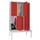 banklocker,dubbeldeks,HxBxD 2150x1200x800mm,RAL7035,front RAL3000