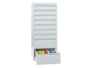 ladekast HxBxD 1000x500x600mm 8laden slot RAL7035 front RAL5012 - 1