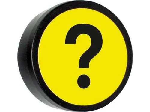 Impressiemagneet Question Mark 35mm Geel