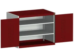 kast met geperforeerde platen,HxBxD 800x1050x650mm,2xStalen bodem