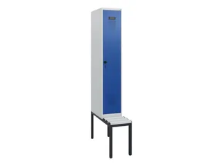 locker met bank,HxBxD 1950x300x815mm,1vak,vak B 300mm,draaigrendel - 2