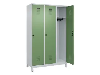 locker,HxBxD 1950x1200x500mm,3vak,vak B 400mm,draaigrendel,voeten - 2