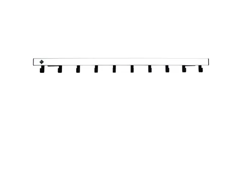 Pro-line Wandgarderobe 10 Haken zwart grijs