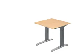 bureau à hauteur réglable HxlxP 680-850x800x800mm panneau érable