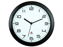 De Alba HORNEW wandklok met stille werking 30cm. Zwart