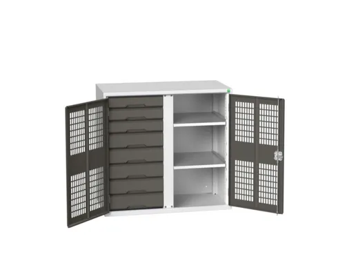 universele kast,HxBxD 1000x1050x550mm,2xStalen bodem,8lade(n)