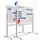 Kantelbord Whiteboard Dubbelzijdig Bedrukt 100x180cm staal alu-profiel