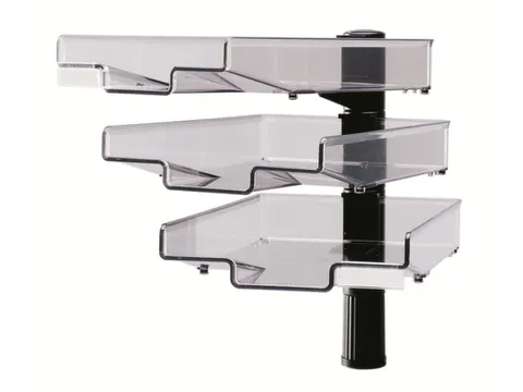 Zwenkbrievenbak Met 3 Bakken Zwart