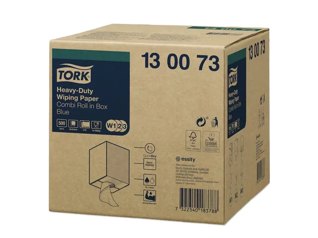 Tork 130073 Heavy-duty Paper Combirol Blauw 2-laags poetspapier