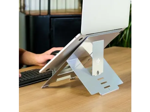 Ergonomische laptopstandaard R-Go Riser Flexible Zilver
