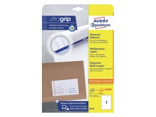 Etiket Avery Zweckform 6119 210x297mm A4 wit 25stuks - 3