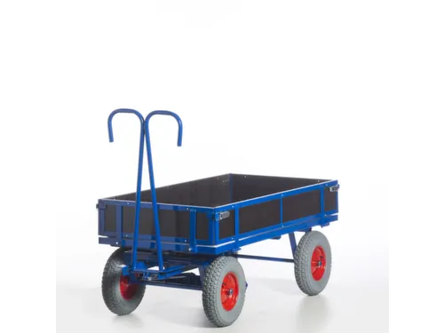 Handtrekwagen 4 Wielen 1000kg 1560x760mm Houten Wanden Luchtbanden