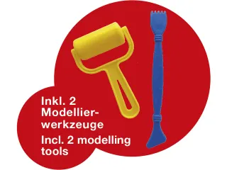 Kinderklei Eberhard Faber basic set 4 bekers á 50gr. Wit, geel,rood, - 5