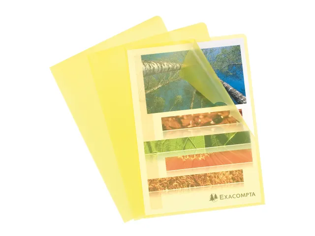 Sachet 100 pochettes polypropylène grainé 12/100e - A4 - Jaune