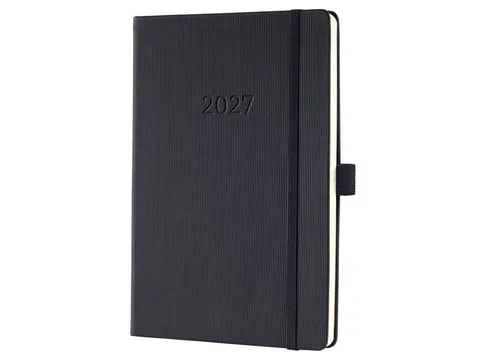 Weekagenda Conceptum A5 2027 (NL/FR/EN/DU) met notitieruimte zwart Har