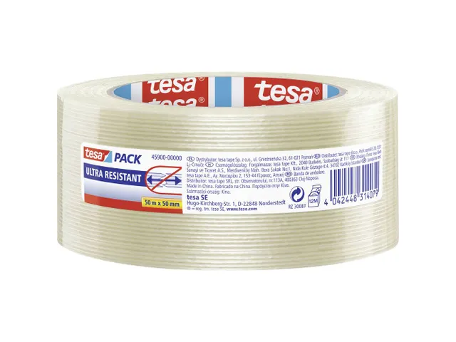 Tesa Pack Monofilamenttape 50mx50mm Transparant